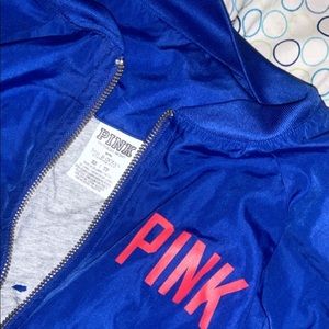 Love pink blue bomber cubs jacket
